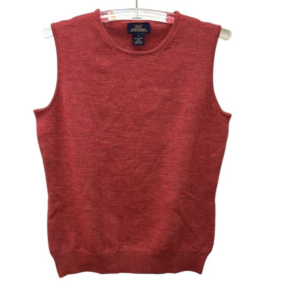 Brooks Brothers Brick Red merino wool sleeveless sweater vest S Hong Kong - Picture 1 of 3